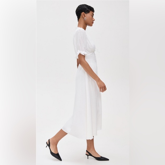 Reformation White Cotton Blend Ketra Dress, NWT - Picture 3 of 9